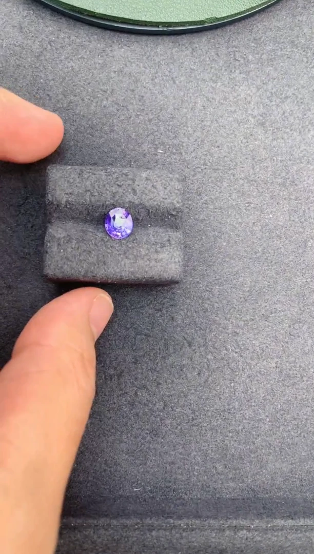 彩色蓝宝石裸石未镶嵌1ct无烧紫蓝宝