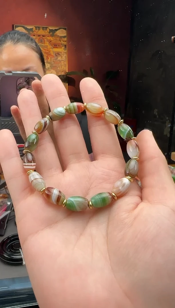 玛瑙/玉髓颈饰未镶嵌-1111 -308颜色状态多样性发货