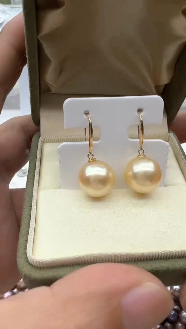 【闪购商品】海水珍珠耳饰18K金镶嵌清货