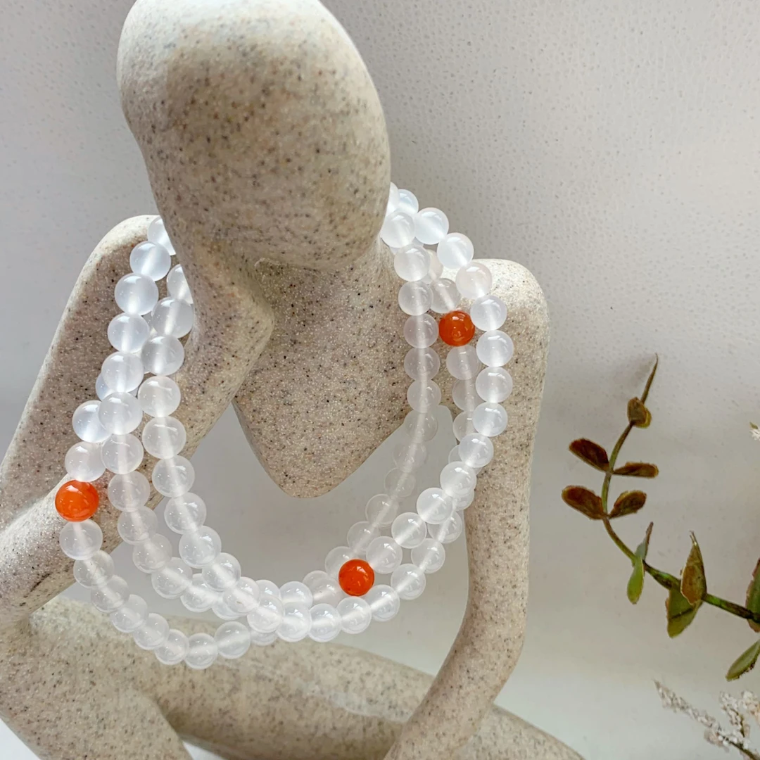 NH02天然冰飘南红手链四圈高品质手串多样性发一