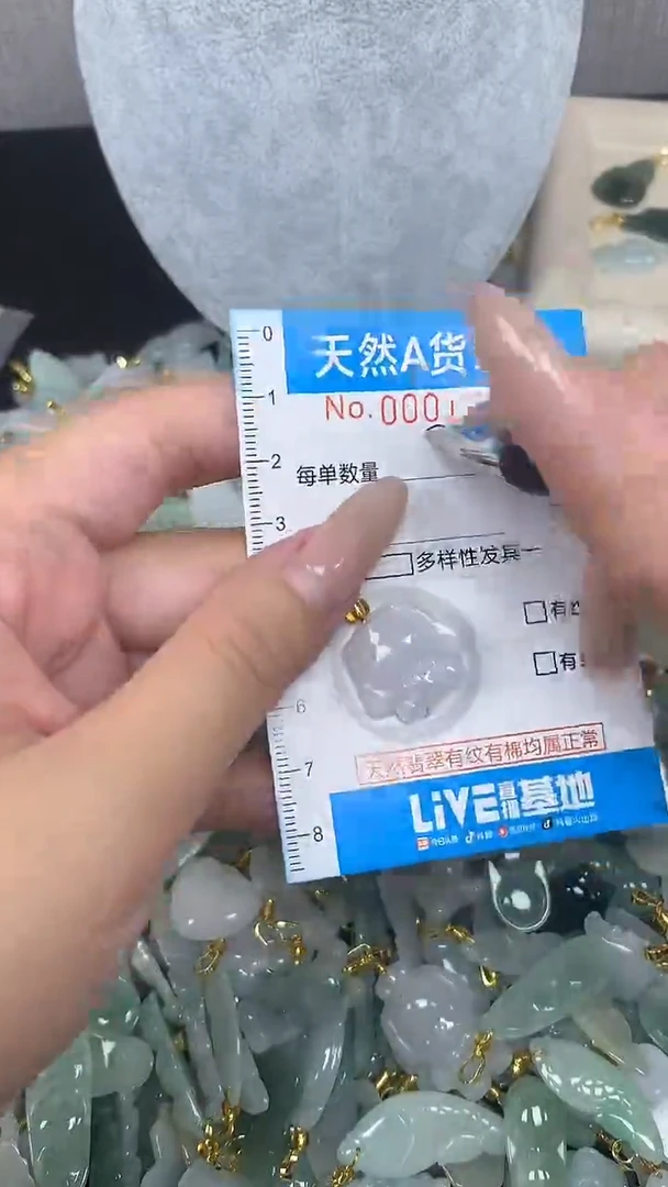 翡翠未镶嵌颈饰净货挂件-1207