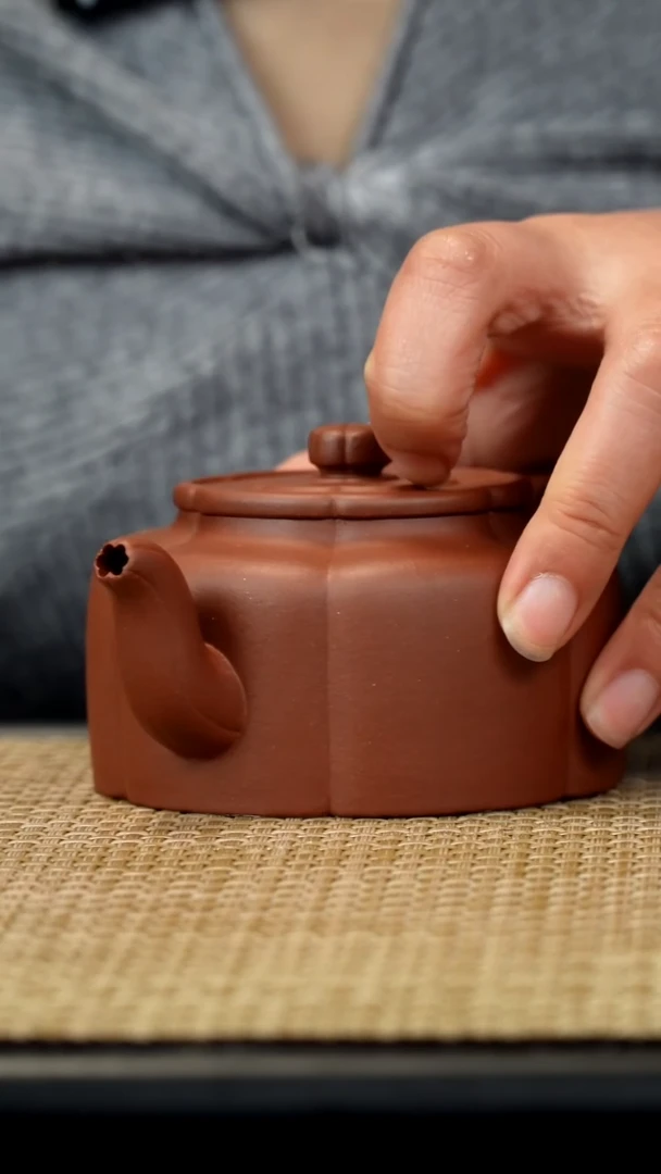 【闪购商品】紫砂茶壶中槽清梅花周盘190cc