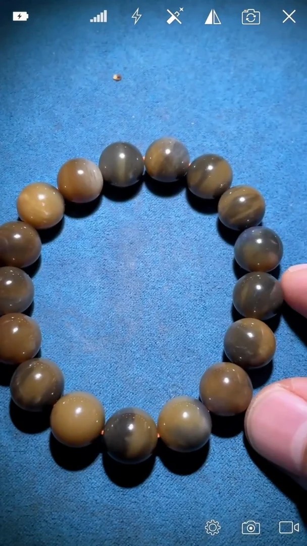 未镶嵌和田玉把件XY 圆珠手串卡12