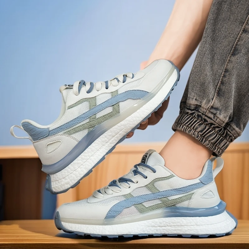 夏季  阿甘 轻薄透气单网软底防滑运动减震男士时尚百搭潮鞋