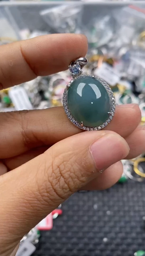 银S925镶嵌戒指翡翠777     5