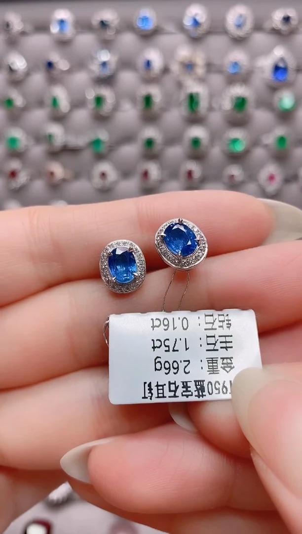 【闪购商品】红宝石耳钉铂Pt950镶嵌1