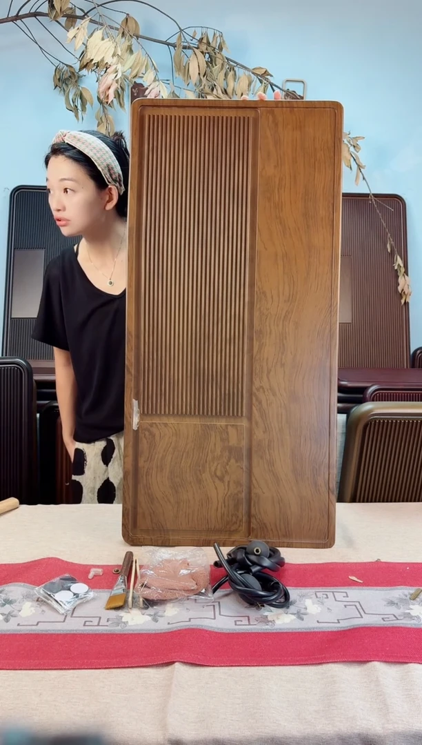 顺艺黄色款式茶盘90*43*3