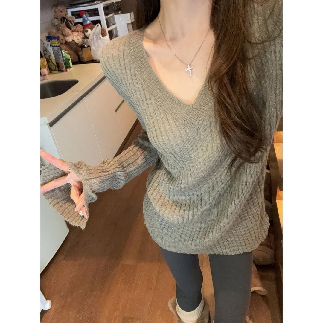 【纸片人针织】设计感泡菜订制多色显瘦百搭气质针织秋冬打底衫