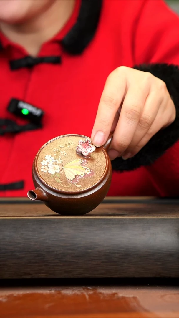 【闪购商品】紫砂茶壶宜兴紫砂蝴蝶汉瓦