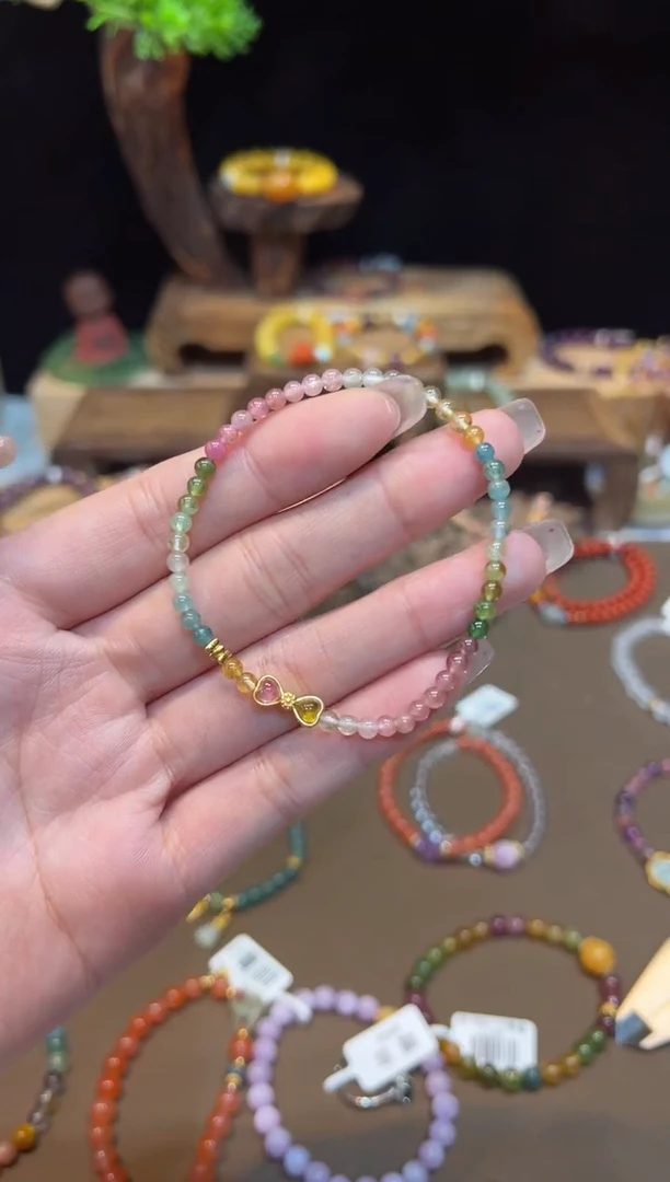 【闪购商品】碧玺手链未镶嵌手饰@@F4165