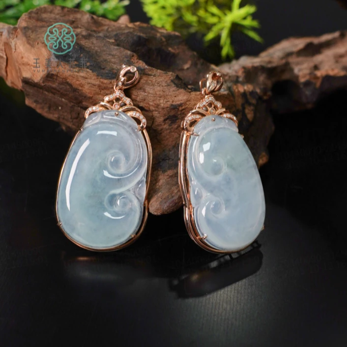 石惑珠宝！翡翠如意吊坠-多样性发一