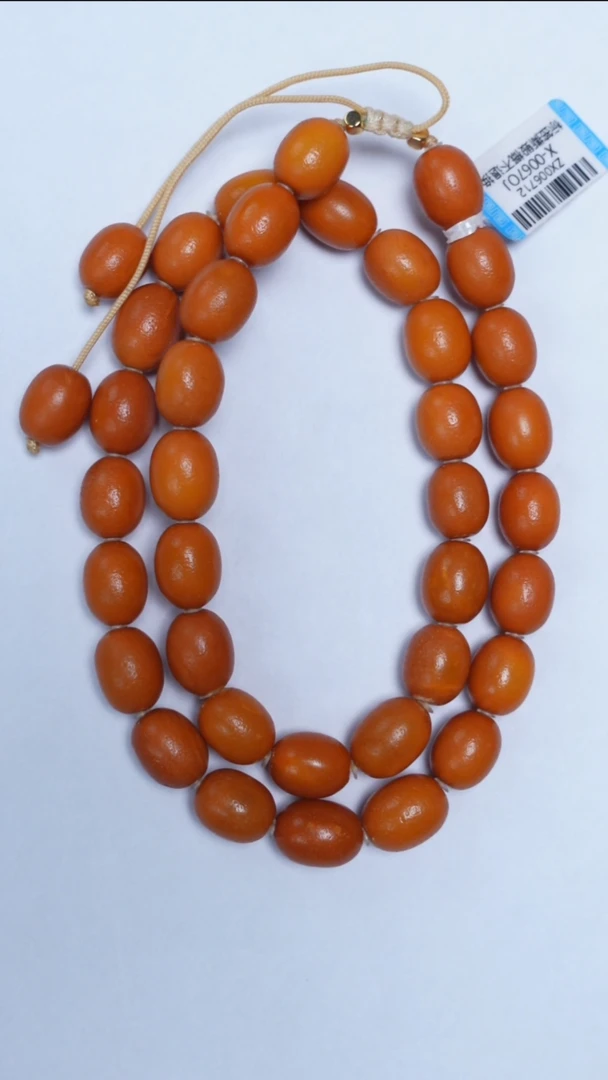 蜜蜡颈饰未镶嵌橘皮老蜡枣珠项链10mm