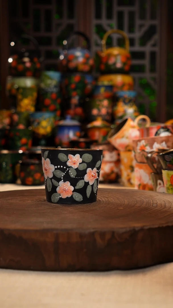 油画 手绘 釉 下彩