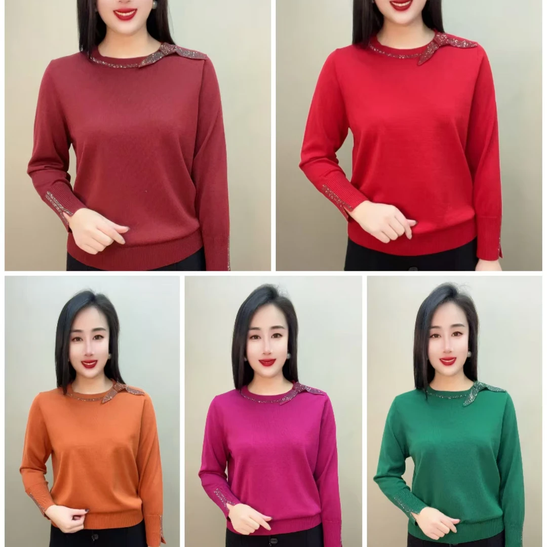 88015款领结钻焦麻针织衫