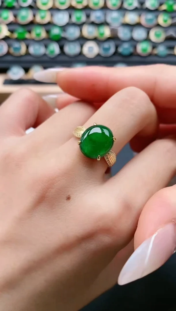 【闪购商品】翡翠戒指银S925镶嵌1111