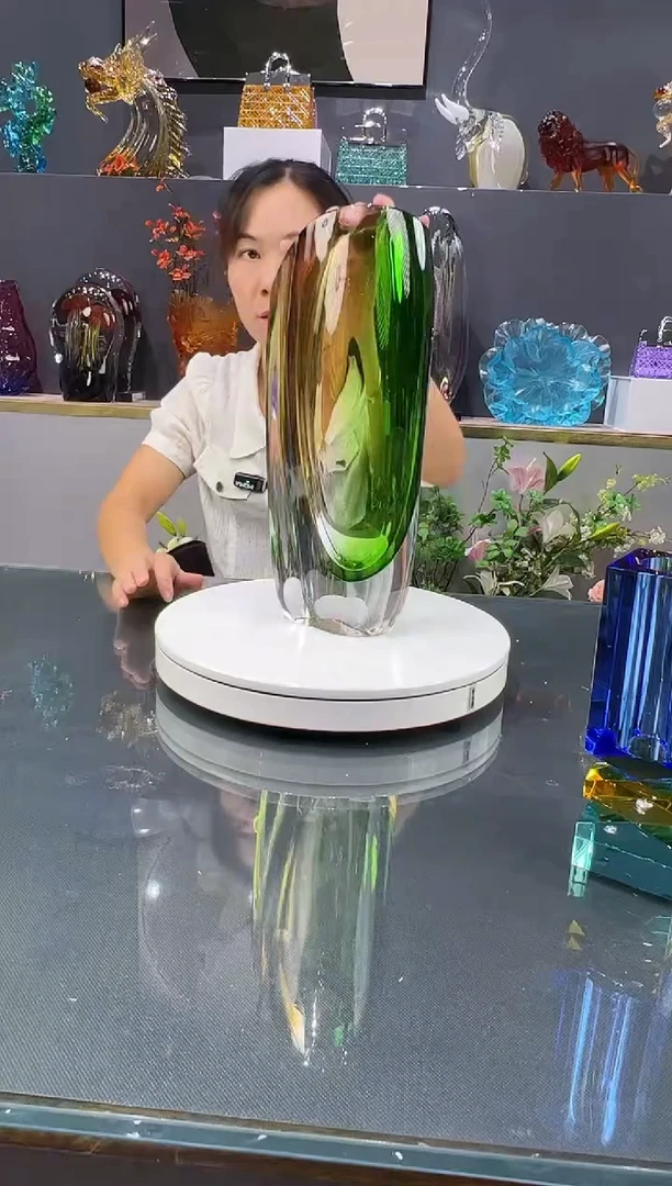 琉璃水晶琉璃花瓶1个