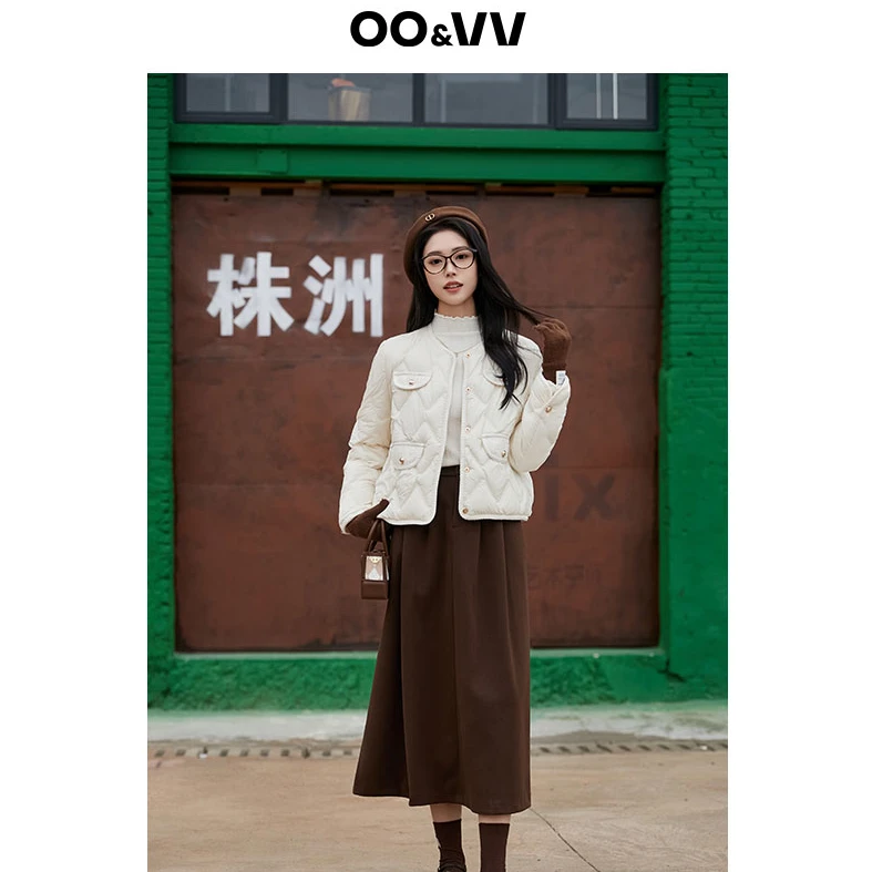 OO&VV【雪羽香氛】商场同款棉服2024冬季新款时尚百搭外套女
