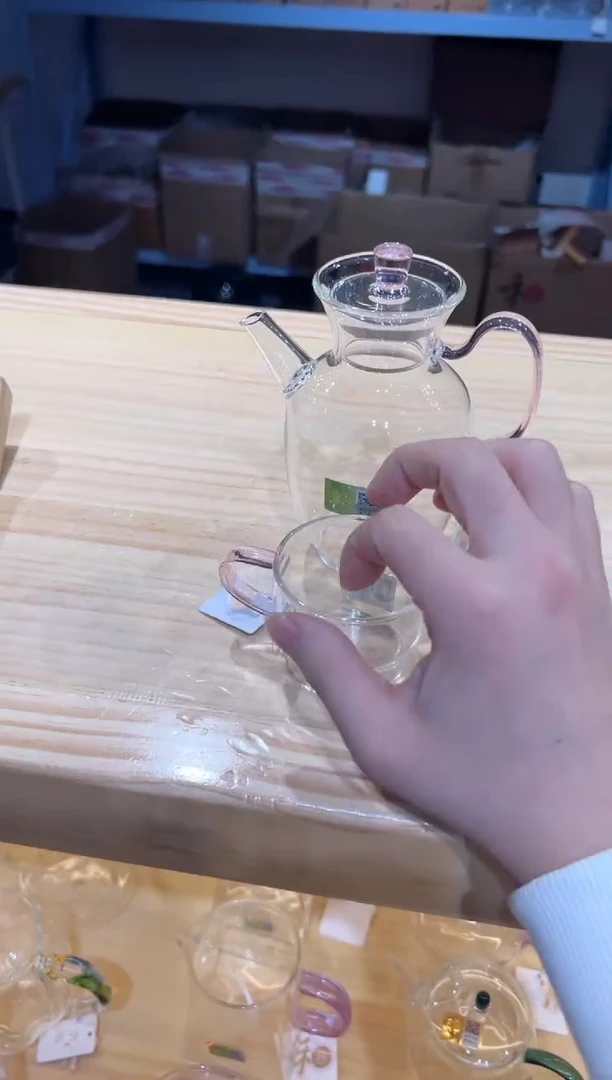 禾器-悦心壶-浅粉色+清尚杯浅粉1只