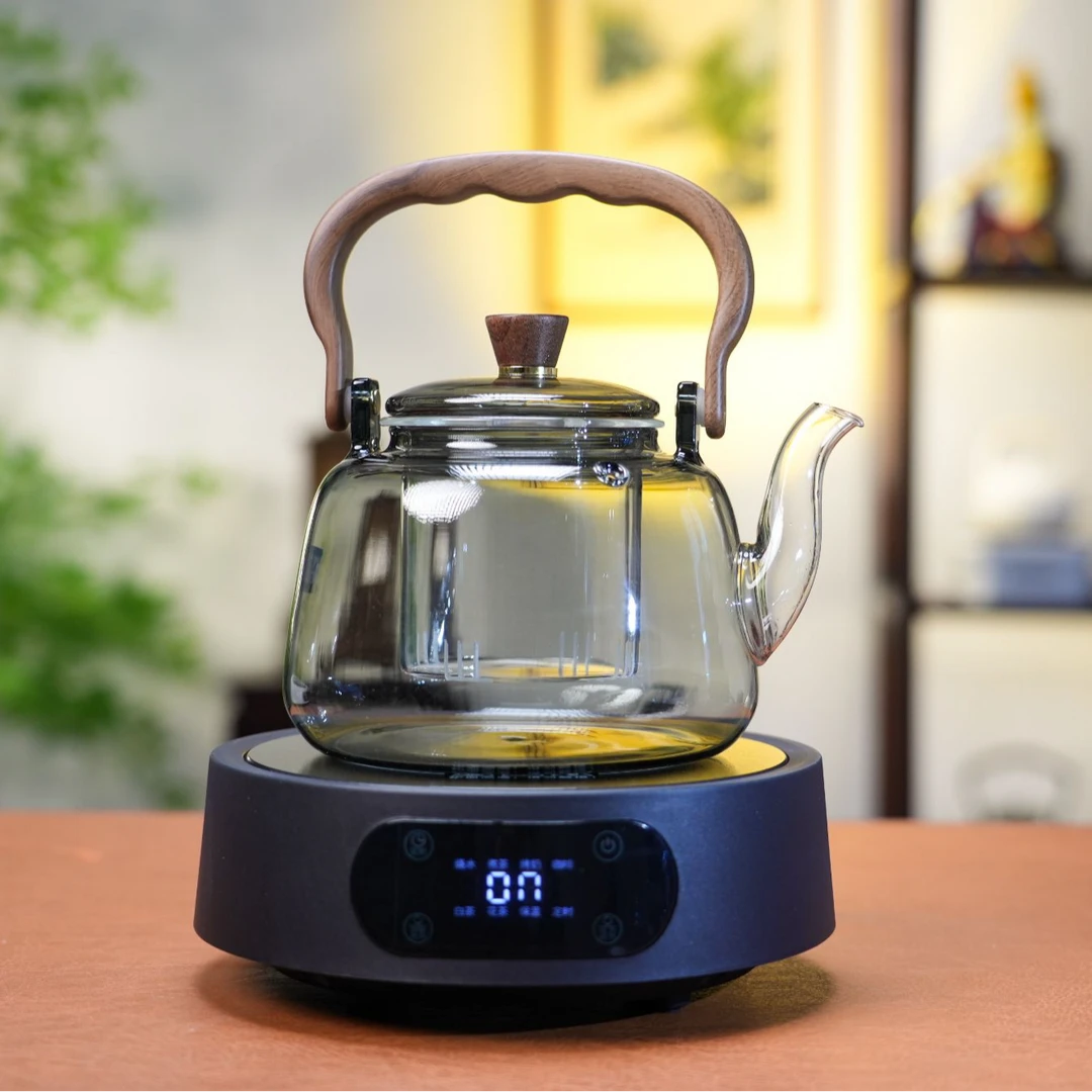全新液晶屏1500W智能电陶炉多功能煮茶器保温蒸茶煮茶花茶白茶