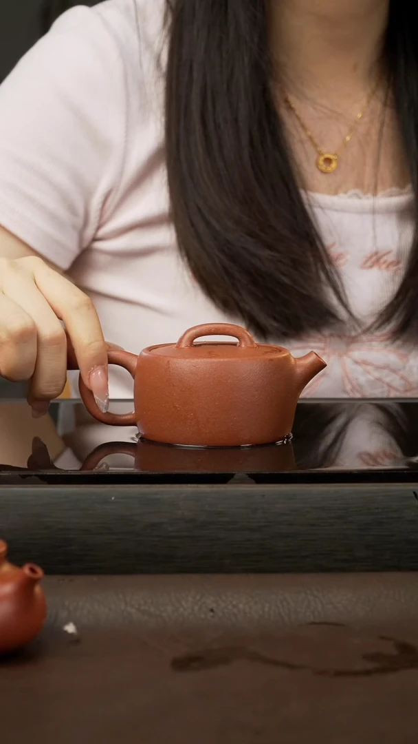 茶壶紫砂16，汉瓦，降坡泥，150cc