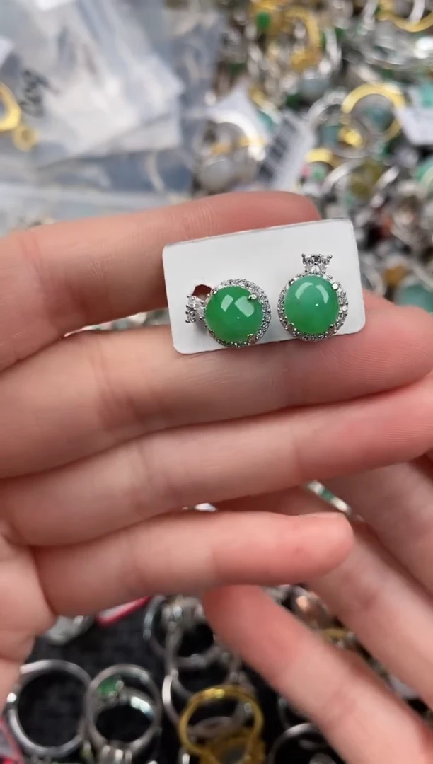 银S925镶嵌戒指翡翠888                 7