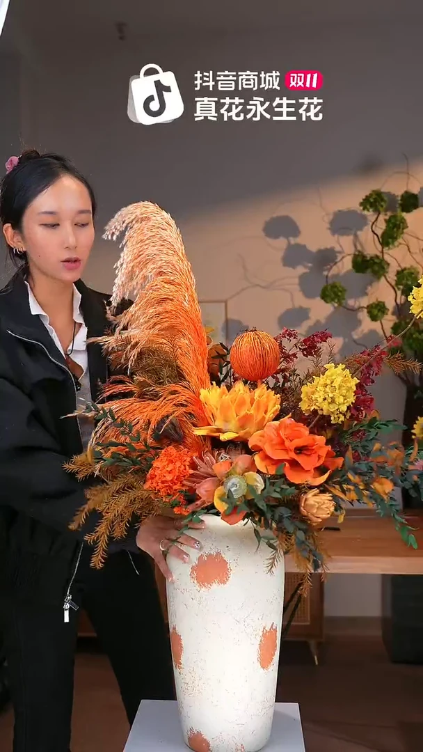 有机玻璃图片款式：单花束+花瓶