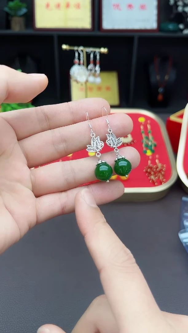 【闪购商品】玛瑙/玉髓耳钉银S925镶嵌429000