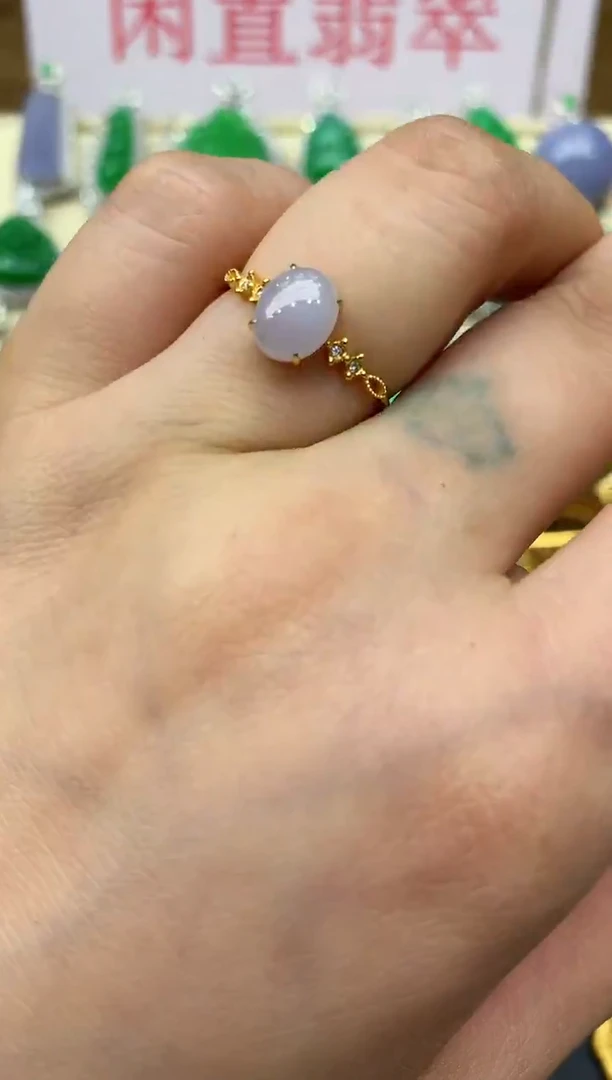 18K金镶嵌戒指翡翠103 -中国好珍宝