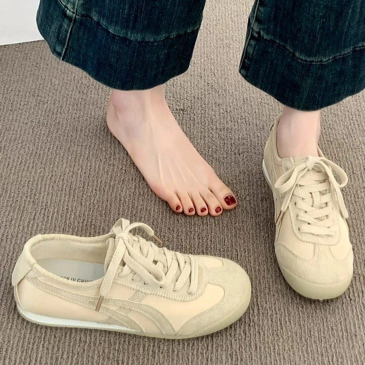 Moleubak阿甘德训鞋女2025新款夏季超火百搭平底运动休闲小白板鞋