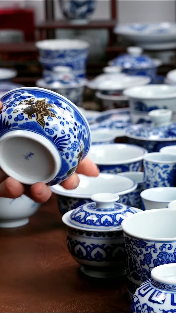 景德镇高端茶器景德镇墨奈纯手工手绘高端茶器