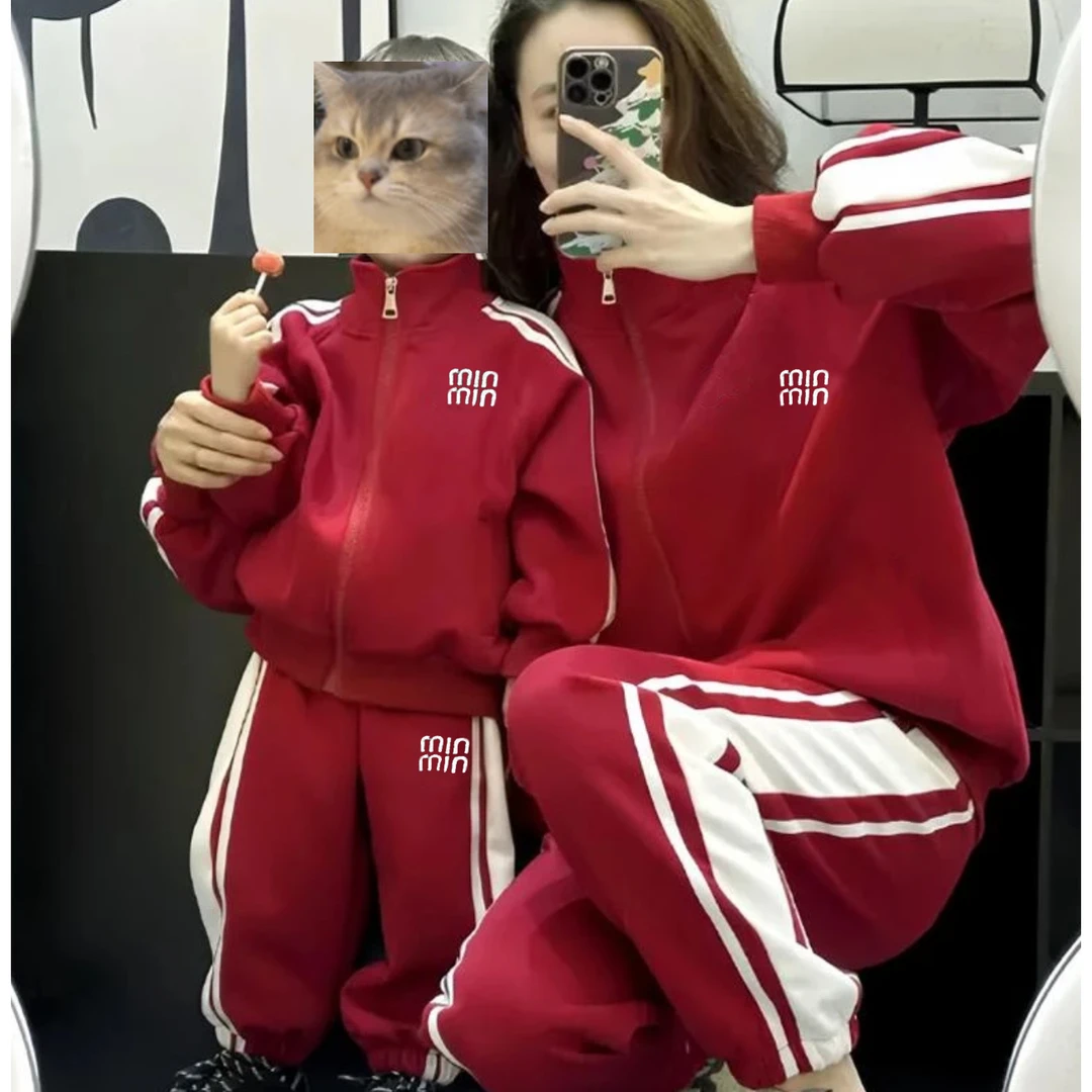 【断码清版】儿童套装2025亲子新款春装男女童运动韩版卫衣套装