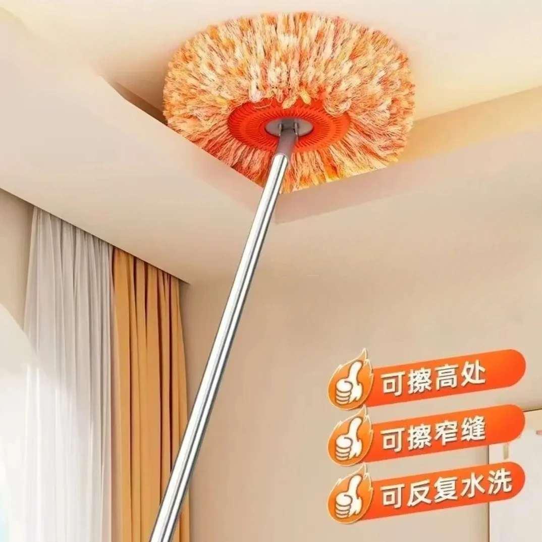 向日葵拖把拖地除尘掸擦地砖扫墙天花板洗车家用玻璃清洁神器Q650