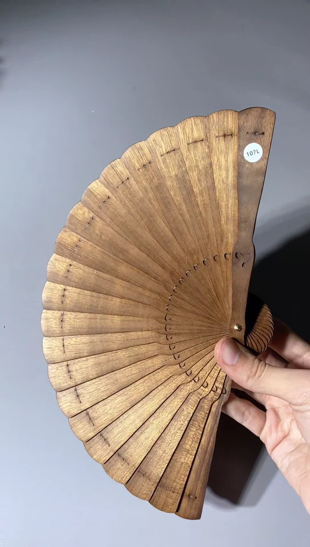 金丝楠107号15cm金丝楠木小叶桢楠扇子