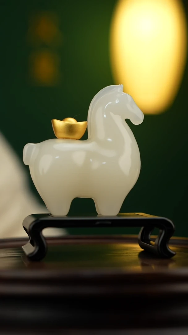 玉【马上有钱】天然玉石摆件