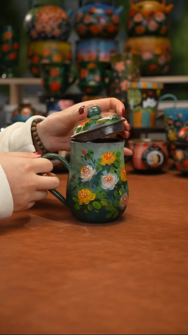 陶瓷油画手绘釉下彩