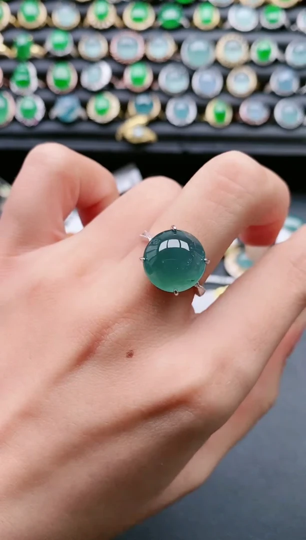 【闪购商品】翡翠戒指银S925镶嵌1111111111111111