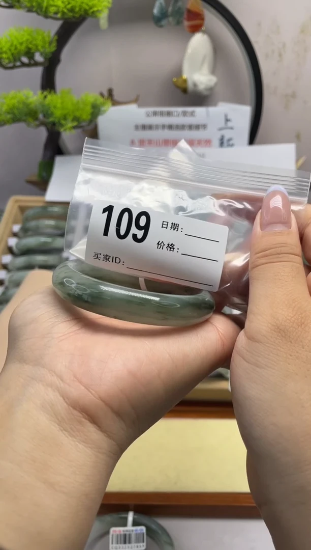 石英质玉（天山翠）手镯未镶嵌109