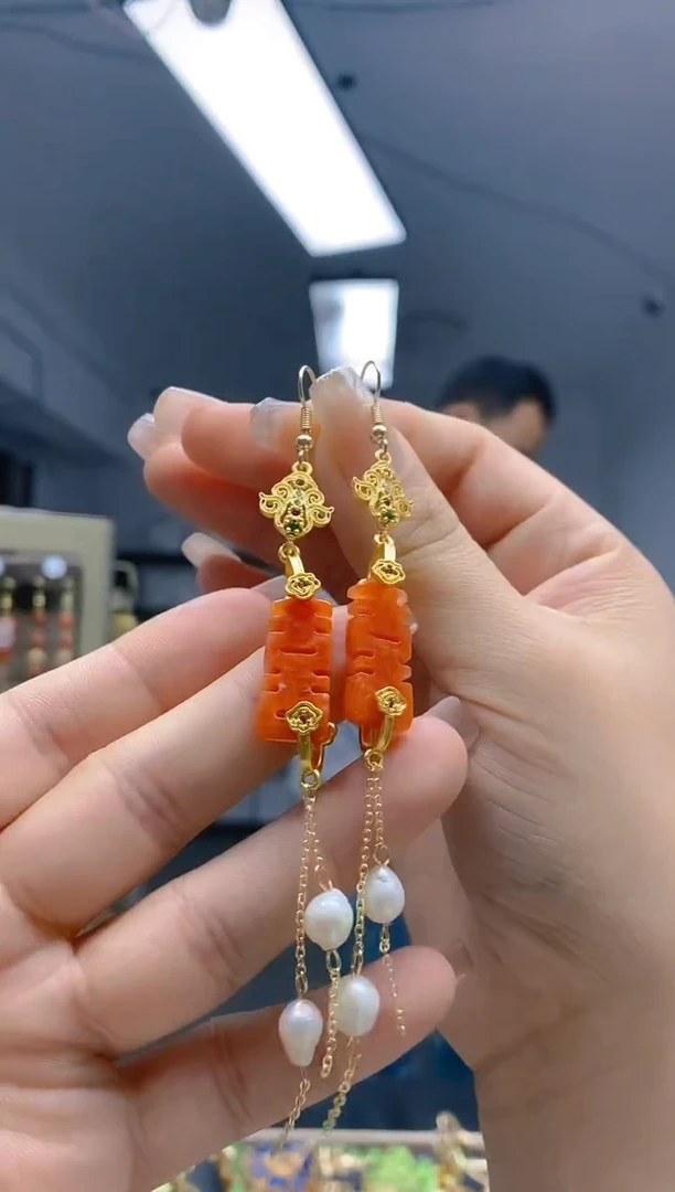 【闪购商品】翡翠耳饰合金211翡翠耳钩