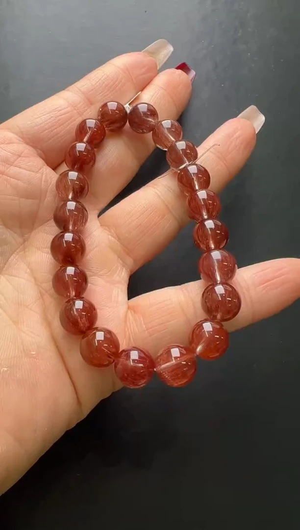 【闪购商品】水晶手串未镶嵌红发晶手串10m+ X38052