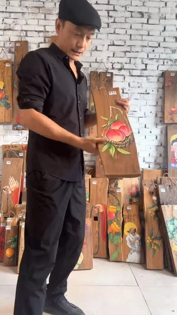 吊坠桃核873号门板画