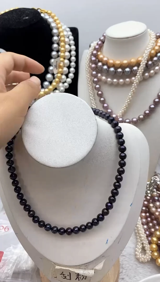 淡水珍珠钛钢颈饰159