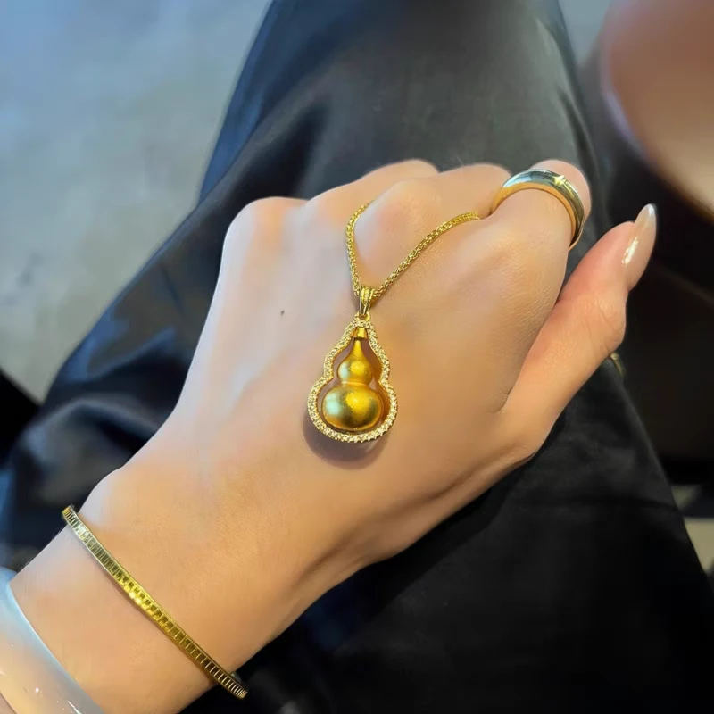 钛钢项链 R135时尚可旋转葫芦项链