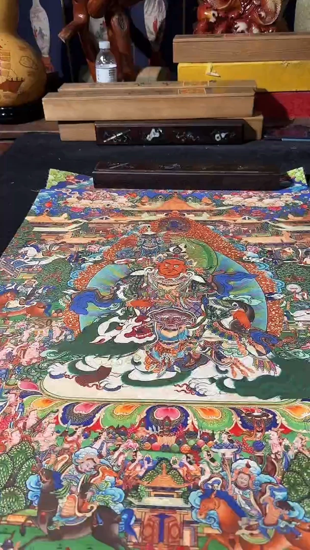 卷轴画藏式珍藏彩绘艺术馆100