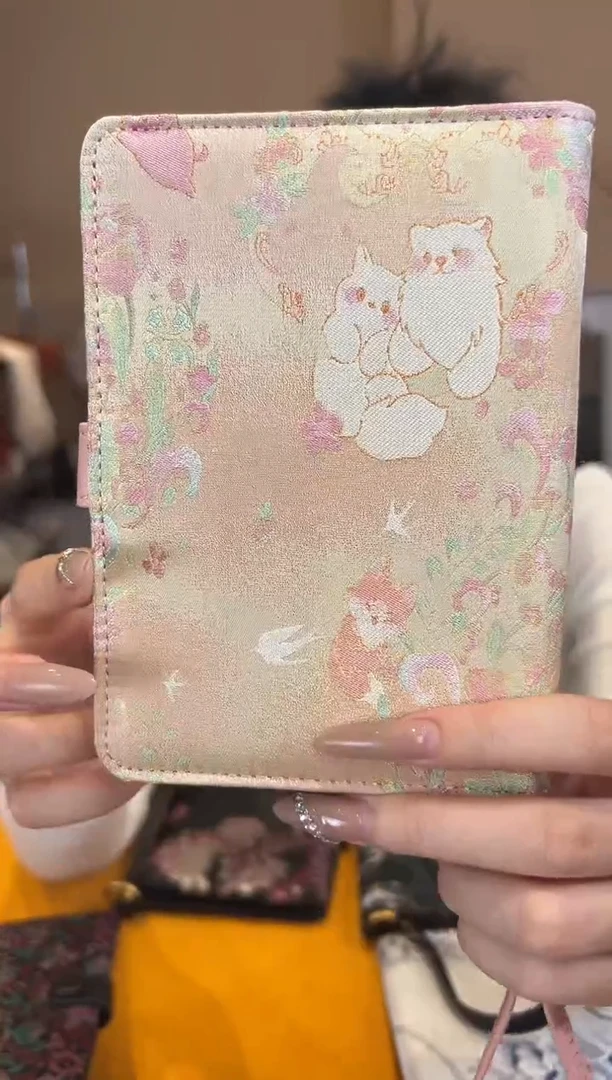 刺绣名家宋锦护照包