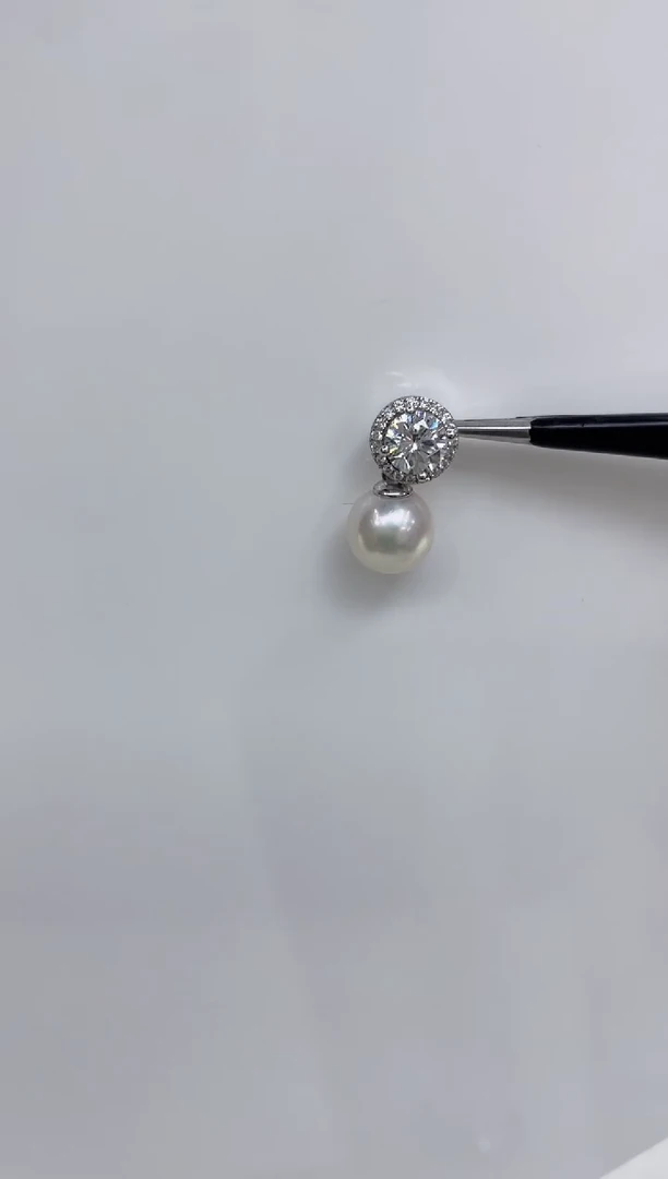 【闪购商品】海水珍珠吊坠(不含链)银S925镶嵌海水珍珠吊坠