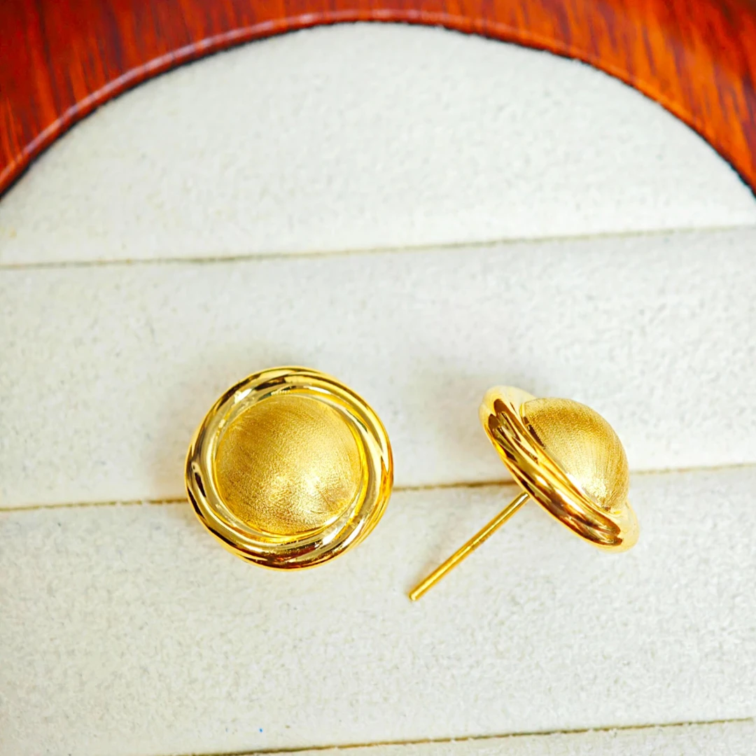 【桃觅】足金999  5D无氰耳饰