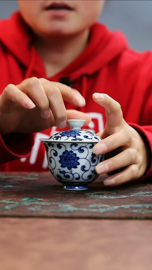 镹曰陶柴窑手工手绘青花