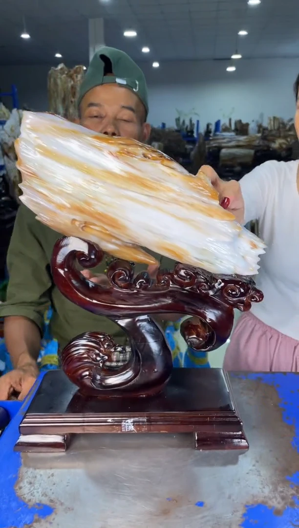未镶嵌摆件硅化玉30