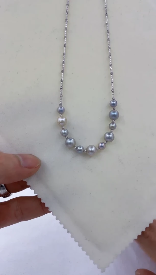颈饰银S925镶嵌海水珍珠