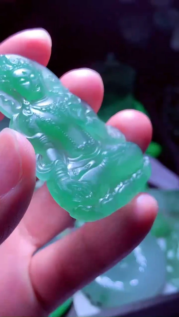 未镶嵌定制翡翠余*#翡翠毛货定制